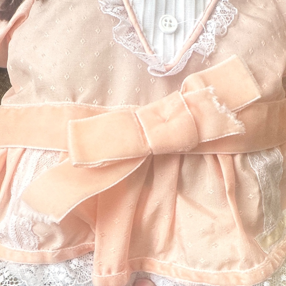 Vintage Cabbage Patch with Doll with Brown Hair in Pink Dress - Picture 7 of 9
